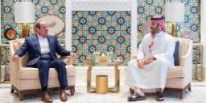 ولي العهد يودع الرئيس المصري بعد زيارة قصيرة للمملكة - مصدرنا الإخبارى