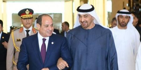 الرئيس السيسي يستقبل الشيخ محمد بن زايد بمطار العلمين - مصدرنا الإخبارى