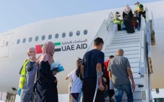الإمارات تقوم بإجلاء طبي عاجل لـ155 مصاباً ومريضاً من غزة مع أسرهم.