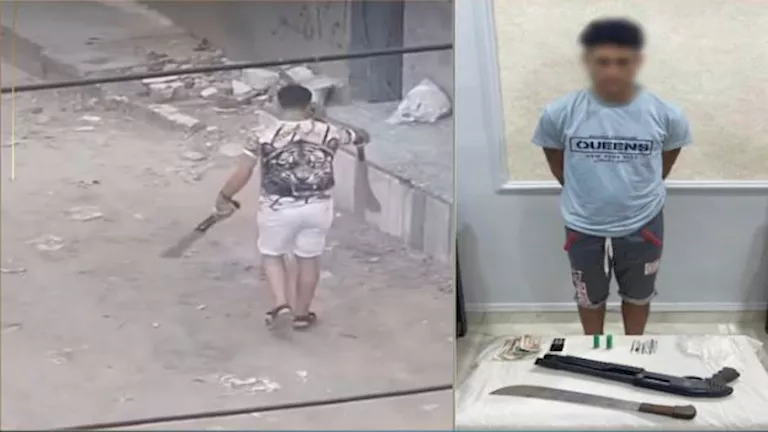 تسليط الضوء على تفاصيل فيديو يظهر شخصًا يقوم بأعمال بلطجة بسلاح أبيض في كفر الشيخ