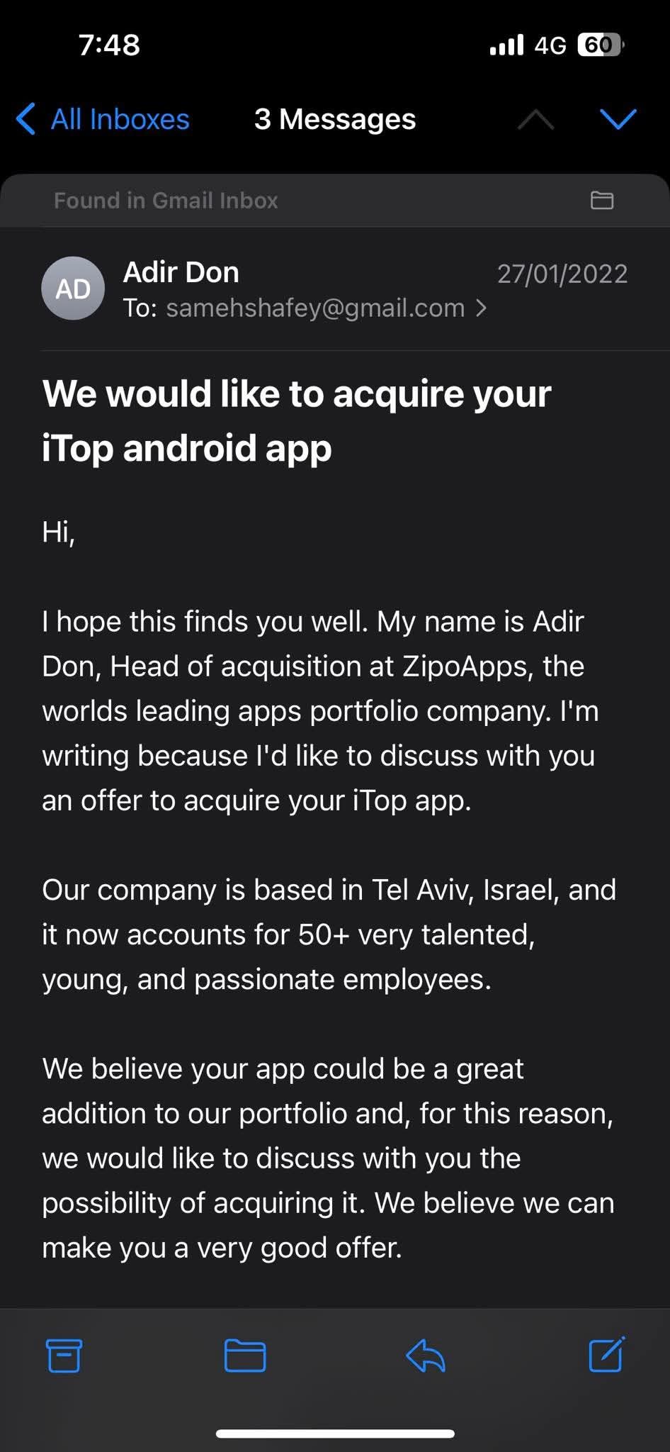 شركة إسرائيلية تتفاوض لشراء التطبيق المصري “iTop”.. كيف تصرف مالكه؟