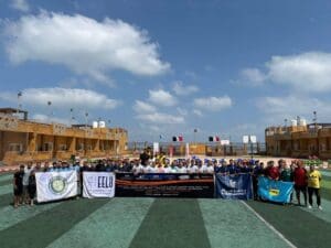 IMG 9213 جامعة طلاب جامعة المنوفية الأهلية يشاركون في الأنشطة الصيفية لطلاب الجامعات المصرية ببلطيم ويحققون مراكز متقدمة في المنافسات الرياضية موقع في الجامعة