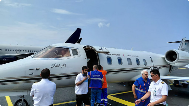 السفارة السعودية في جورجيا تتفاعل مع نقل مواطن مصاب بطائرة إخلاء طبي